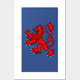 Rampant Scottish Lion heraldic design Posters and Art